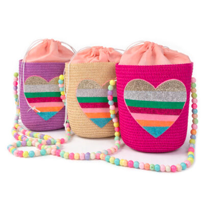 Borsetta “Candy love” in paglia
